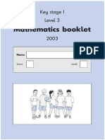 Mathematics Booklet: Key Stage 1 Level 3