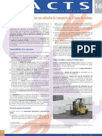 Factsheet 16 - Prevencion de Accidentes Con Vehiculos de Transporte en El Lugar de Trabajo