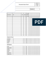 Document Issue Sheet Example