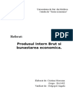 Produsul Intern Brut Si Bunastarea Economica. (Conspecte - MD)