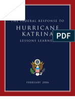 The Federal Response to Hurricane Katrina - Lessons Learned