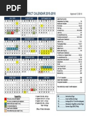 Susd 2015-2016 Calendar | PDF | Public Holiday | Festival