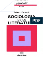  Sociologia de La Literatura