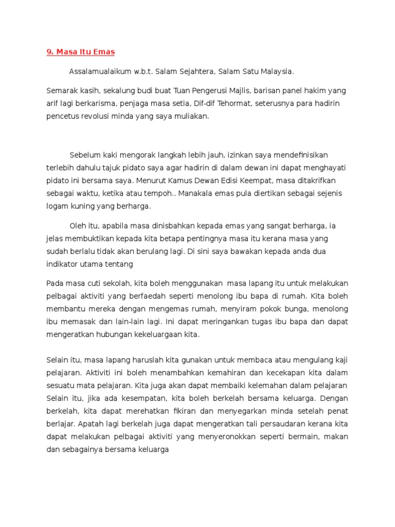 Masa Itu Emas Pdf