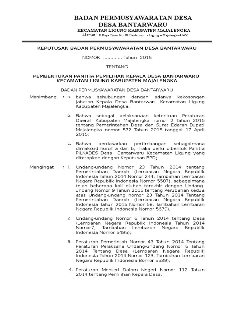Sk Panitia Pilkades