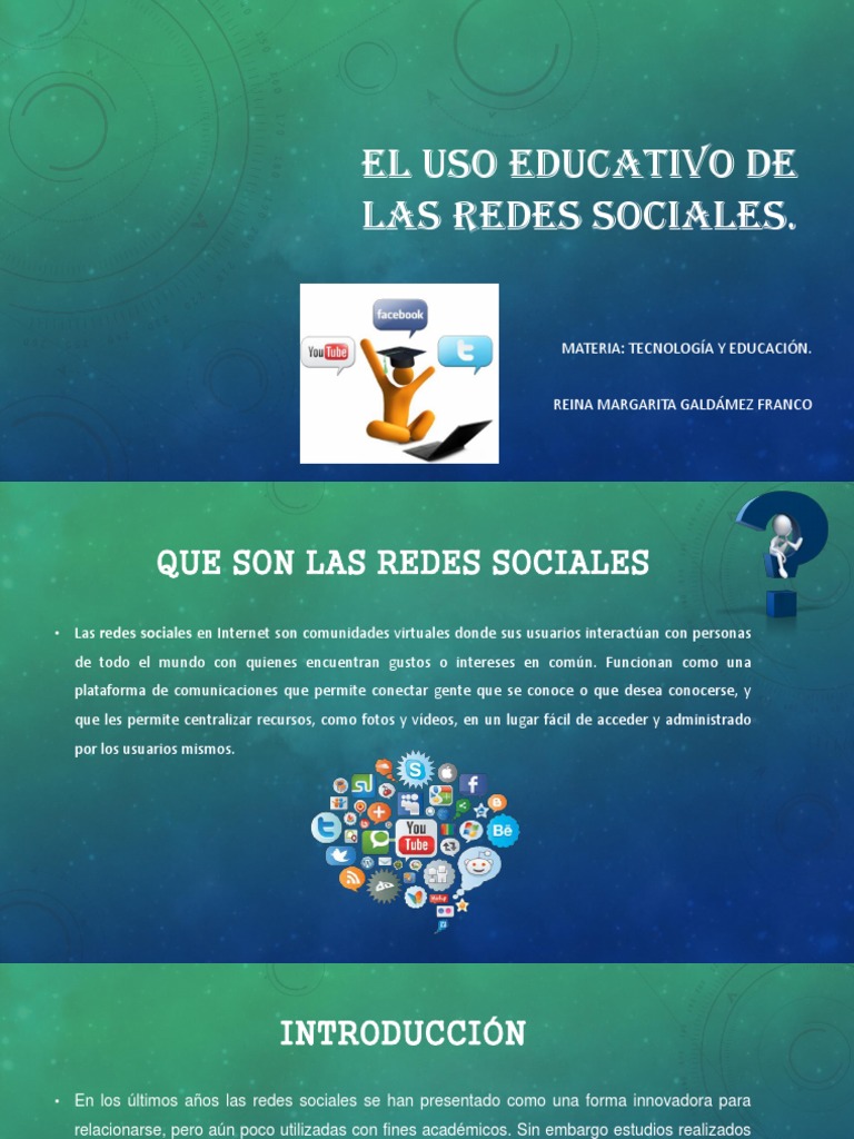 El Uso Educativo de Las Redes Sociales | PDF | Servicio de redes ...