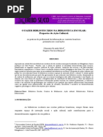 o Fazer Bibliotecário Na Biblioteca Escolar