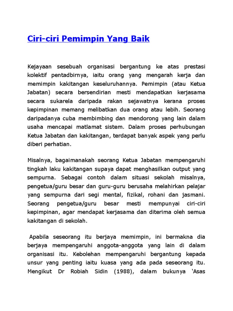 Ciri Kepimpinan Pelajar 130912215838 Phpapp01 Pdf