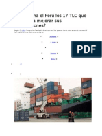 Aprovecha El Perú Los 17 TLC Que Tiene para Mejorar Sus Exportaciones