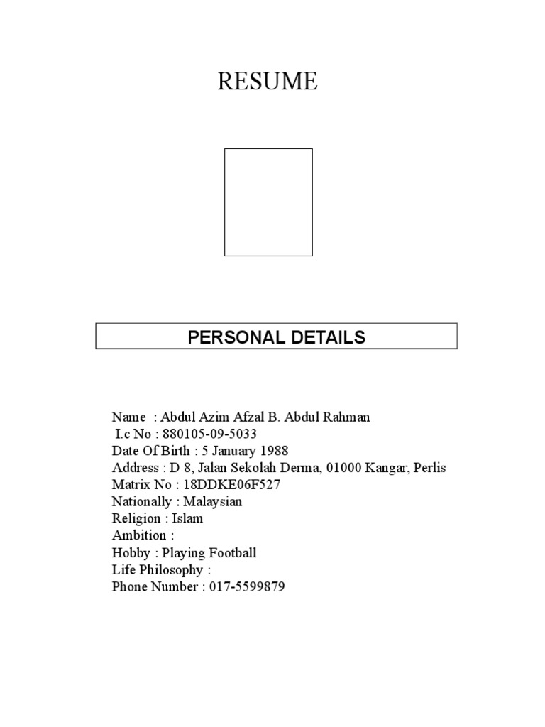 Abdul Azim Afzal's Resume | PDF