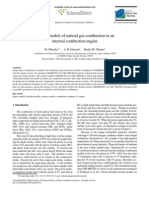 Kinetic Models of Natural Gas Combustion in An Internal Combustion Engine