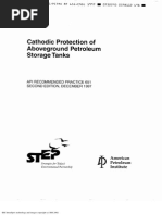 Cathodic Protection of Aboveground Storage Tank 651-97