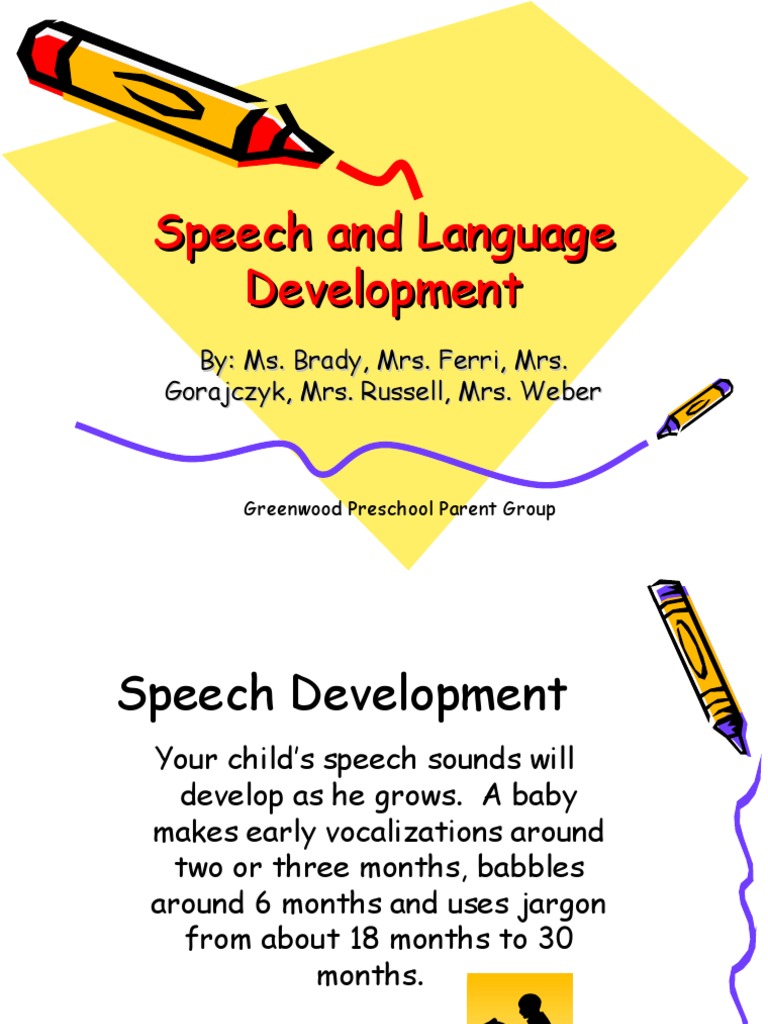Preschool Speech Guide | PDF | Language Development | Vocabulary