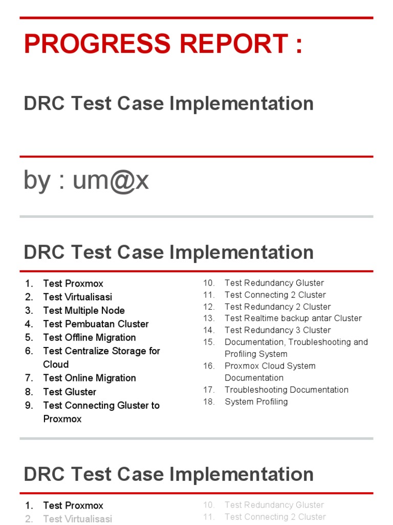DRC Test Case Implementation Overview | PDF | Computer Cluster ...