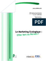 Mémoire Marketing Ecologique