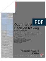 Download Decision Analysis in Quantitative Decision Making by Khawaja Naveed Haider SN26542799 doc pdf