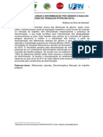 Almeida, w. s. - Diferenciais Salariais e Discriminaçãoo Por Gênero e Raça No Mercado de Trabalho Potiguar (2012)