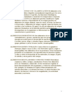 Los Alimentos y Su Clasificación El Alimento Es La Sustancia