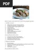 Contoh Analisis SWOT Usaha Bakso