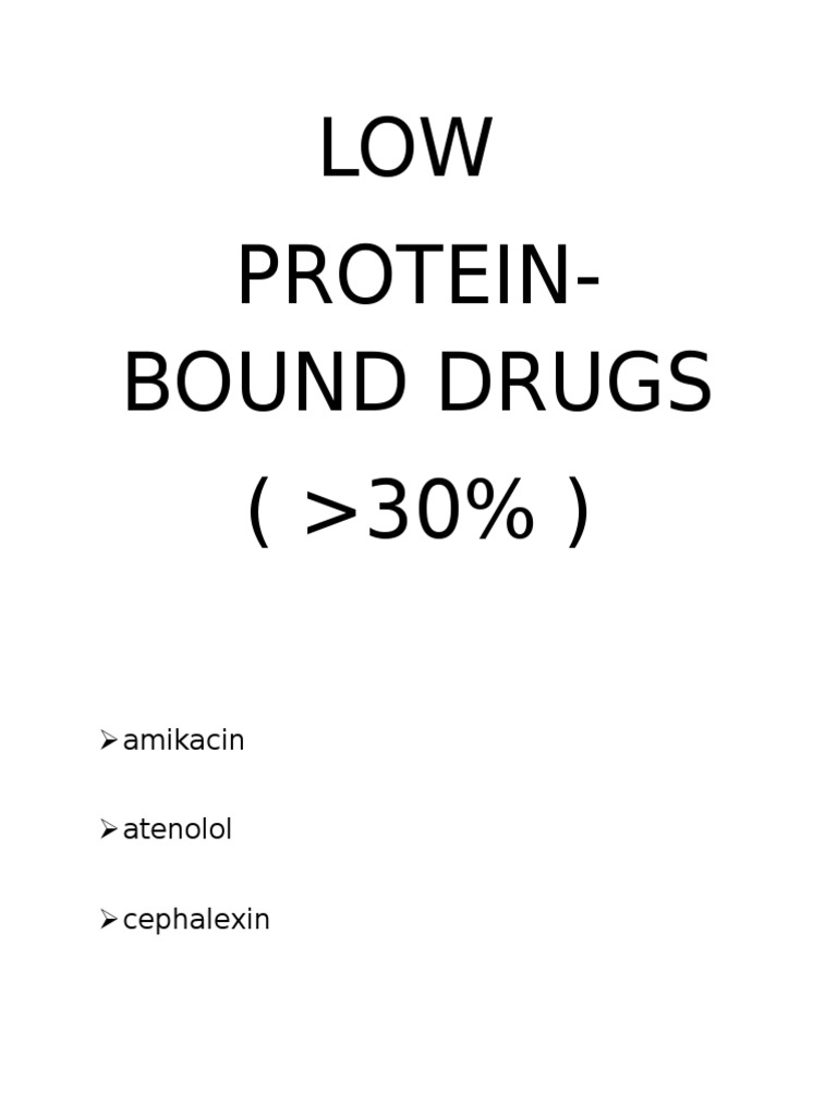 Low Protein Bound Drugs4 Cardiac Arrhythmia Diseases And Disorders
