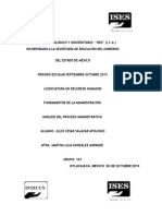 Investigacion Analisis Del Proceso Admon