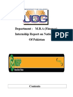 Internship Report On National Bank of Pakistan