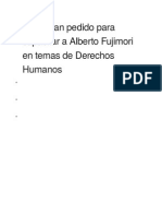 Presentan Pedido Para Capacitar a Alberto Fujimori en Temas de Derechos Humanos