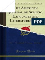 The American Journal of Semitic Languages and Literatures 1884 1000213668