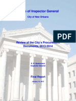 Review of The City's Procurement Documents, 2013-2014