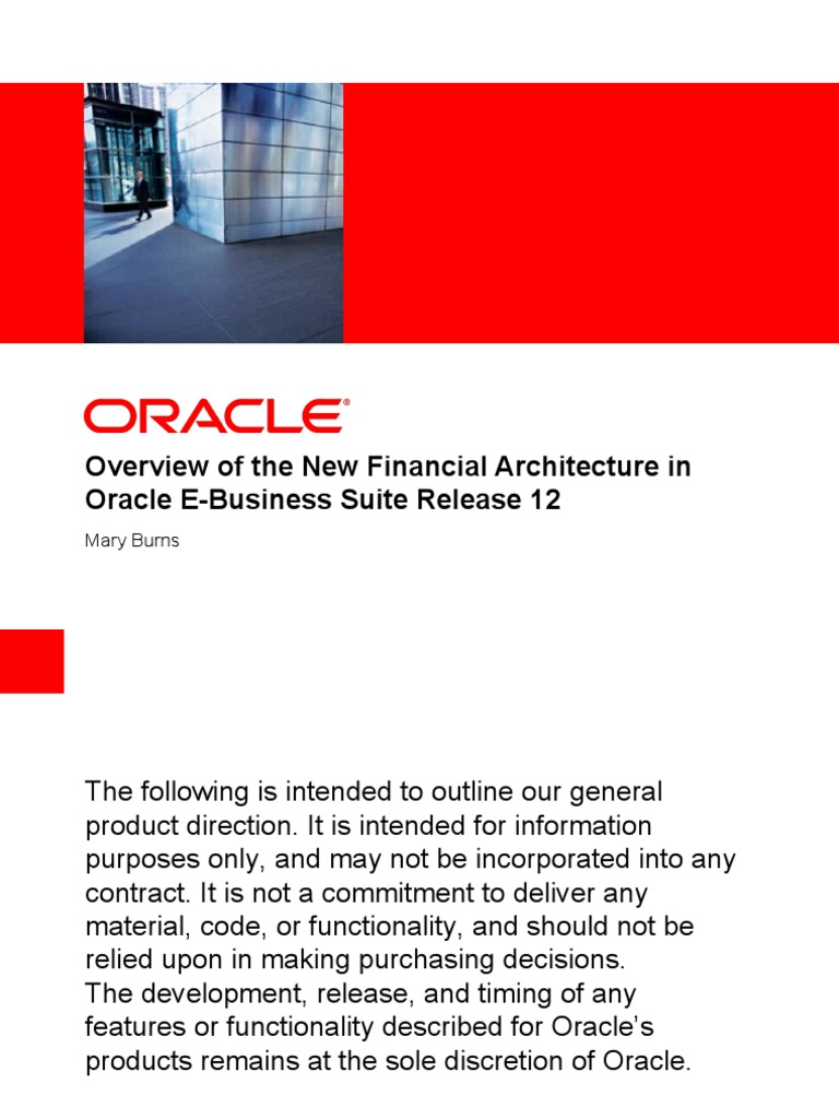 Oracle E-Business Suite R12 Financial Architecture | PDF | Debits And ...