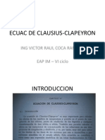 Ecuac de Clausius-clapeyron
