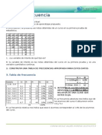 Ejercicio  tablas frecuencias estadística 