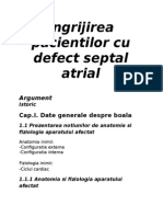 Ingrijirea Pacientilor Cu Defect Septal Atrial