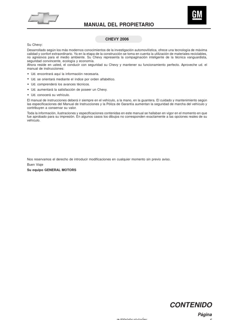 Chevy06 1 | PDF | Motores generales | Embrague