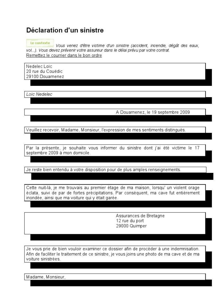 Exercice Courrier Administratif Pdf Travail A Temps Partiel Impots