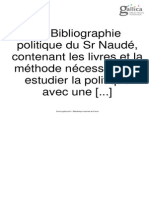 Gabriel Naudé_La Bibliographie Politique Du Sr Naudé (1642)