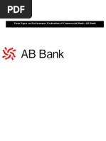 Performance Evaluation of AB Bank