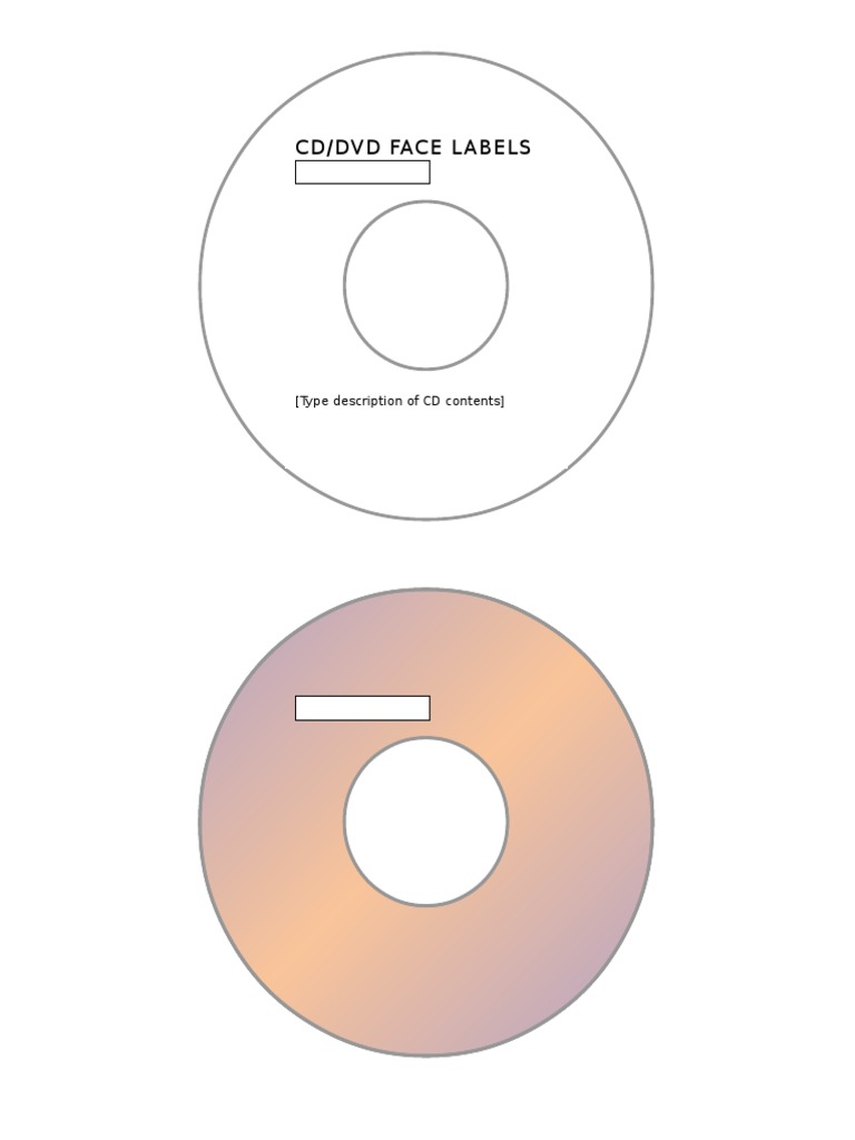 CD/DVD Face Label Definitions | PDF