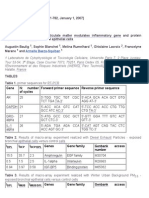 Armelle Baeza-Squiban: Gene N: Number of Cycles Forward Primer Sequence Reverse Primer Sequence