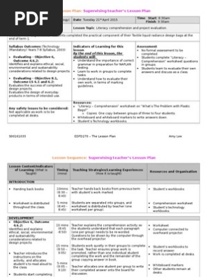 teachers lesson plan