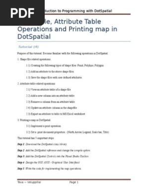 Dotspatial Tutorial 4 Microsoft Excel Graphical User