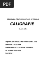 CALIGRAFIE - Optional Programa