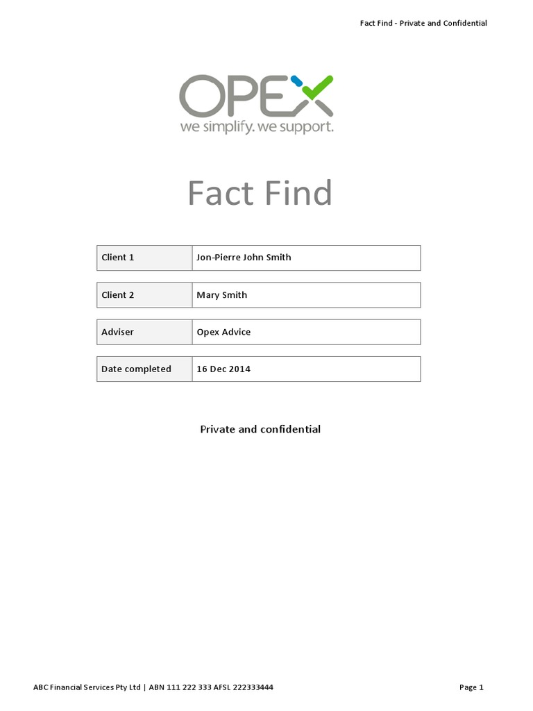 Private Financial Fact Find for Smiths | PDF | Pension | Insurance