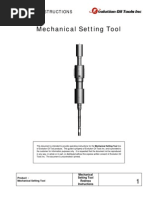 Mechanical Setting Tool Redress Instructions