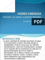 Concepto de Hidroenergía.