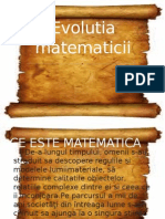 Evolutia Matematicii