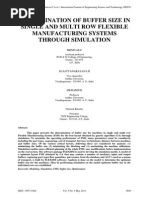 Determination of Buffer Size in Single and Multi Row Flexible Manufacturing Systems Through Simulation