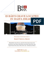 Is Báb's Grave Located in Haifa Israel?
