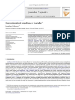 Culpeper - 2010 - Conventionalised impoliteness formulae.pdf