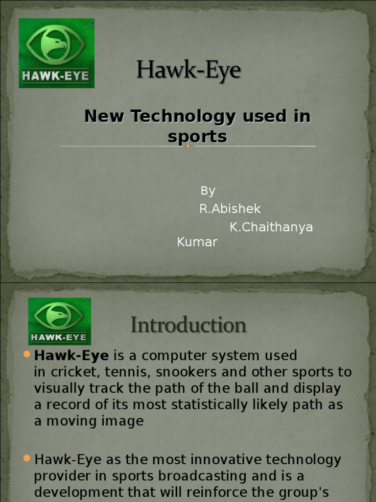 Hawk Eye Technology PDF Sports